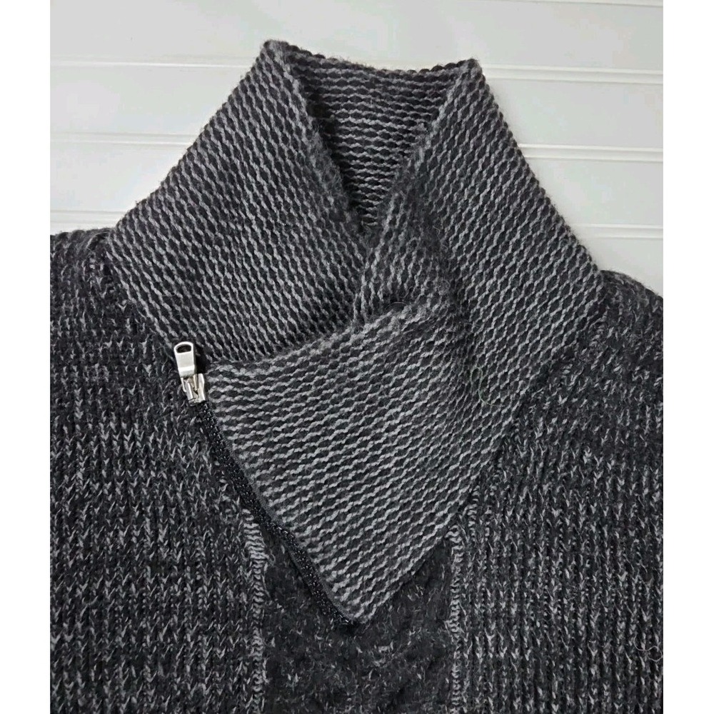 GEOGRAPHICAL NORWAY  Sweater Men"s BLACK MOCK NECK ZIPPER CLOSURE